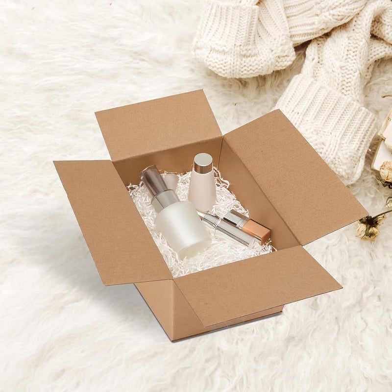 ZBEIVAN Shipping Boxes Mailers 7x5x5 inches Corrugated Cardboard Small Packing Kraft Moving Mailing Box, Pack of 6 - Image 5